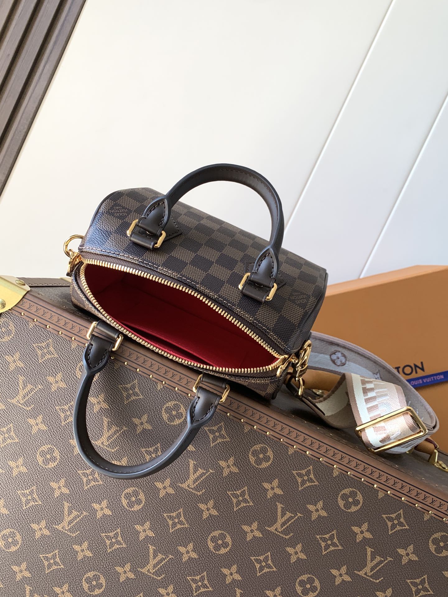 [TOP] Louis Vuitton LV Speedy Bandoulière 20 Bag 20.5 x 13.5 x 12 cm - Brown