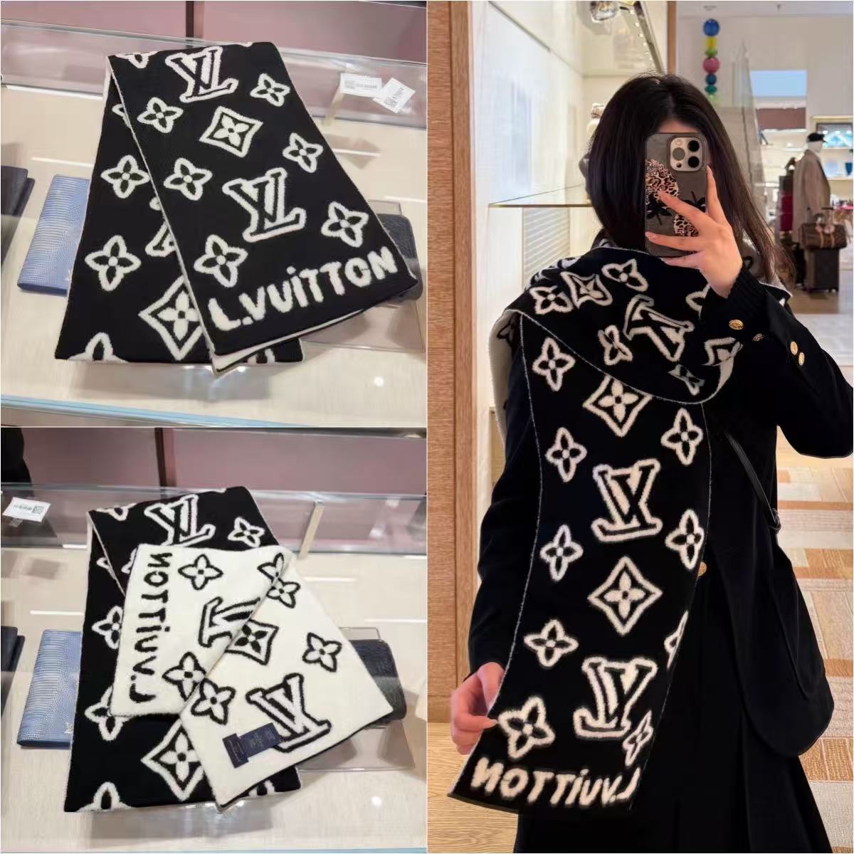 [TOP] Louis Vuitton LV Wool Scarf 180x25cm - 2 Color