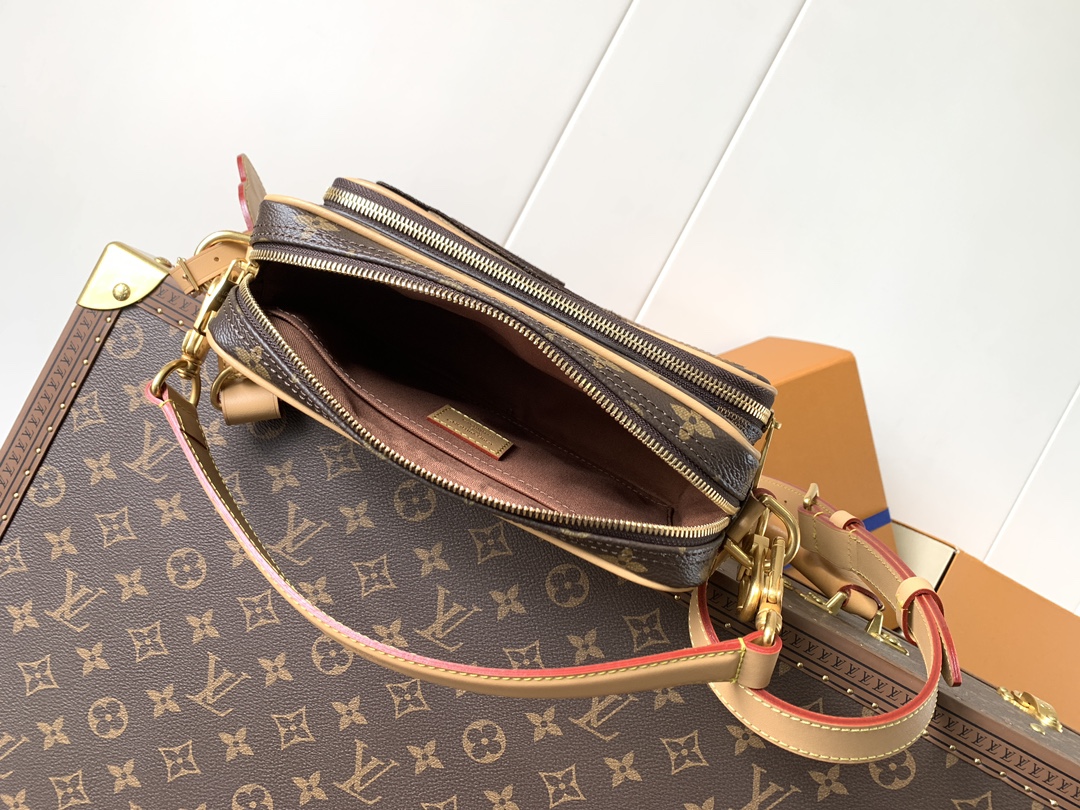 [TOP] Louis Vuitton LV  Monogram Landscape Nil Handbag 25x17.5x11cm - Brown