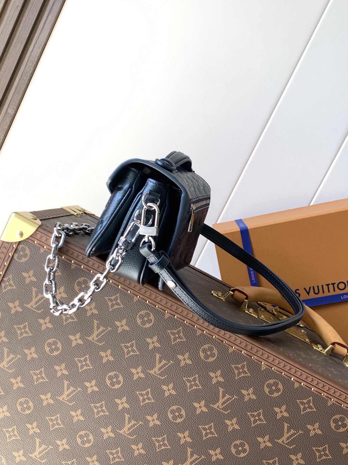 [TOP] Louis Vuitton LV Pochette Métis East West Handbags 21.5x13.5x6cm - Pearl Blue