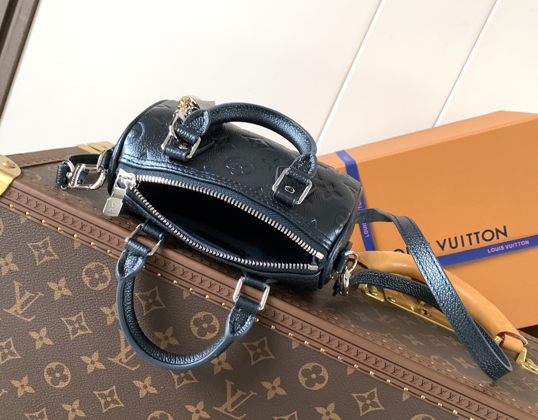 [TOP] Louis Vuitton LV Nano Speedy Bag 16×10×7.5 cm - Pearl Blue