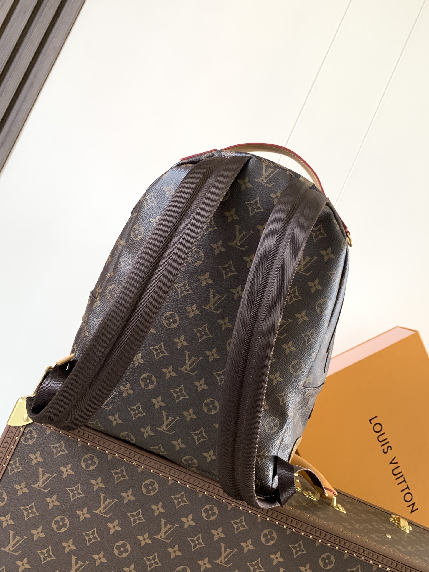 [TOP] Louis Vuitton LV Discovery Backpack Monogram Landscape 38x29x20cm - Brown