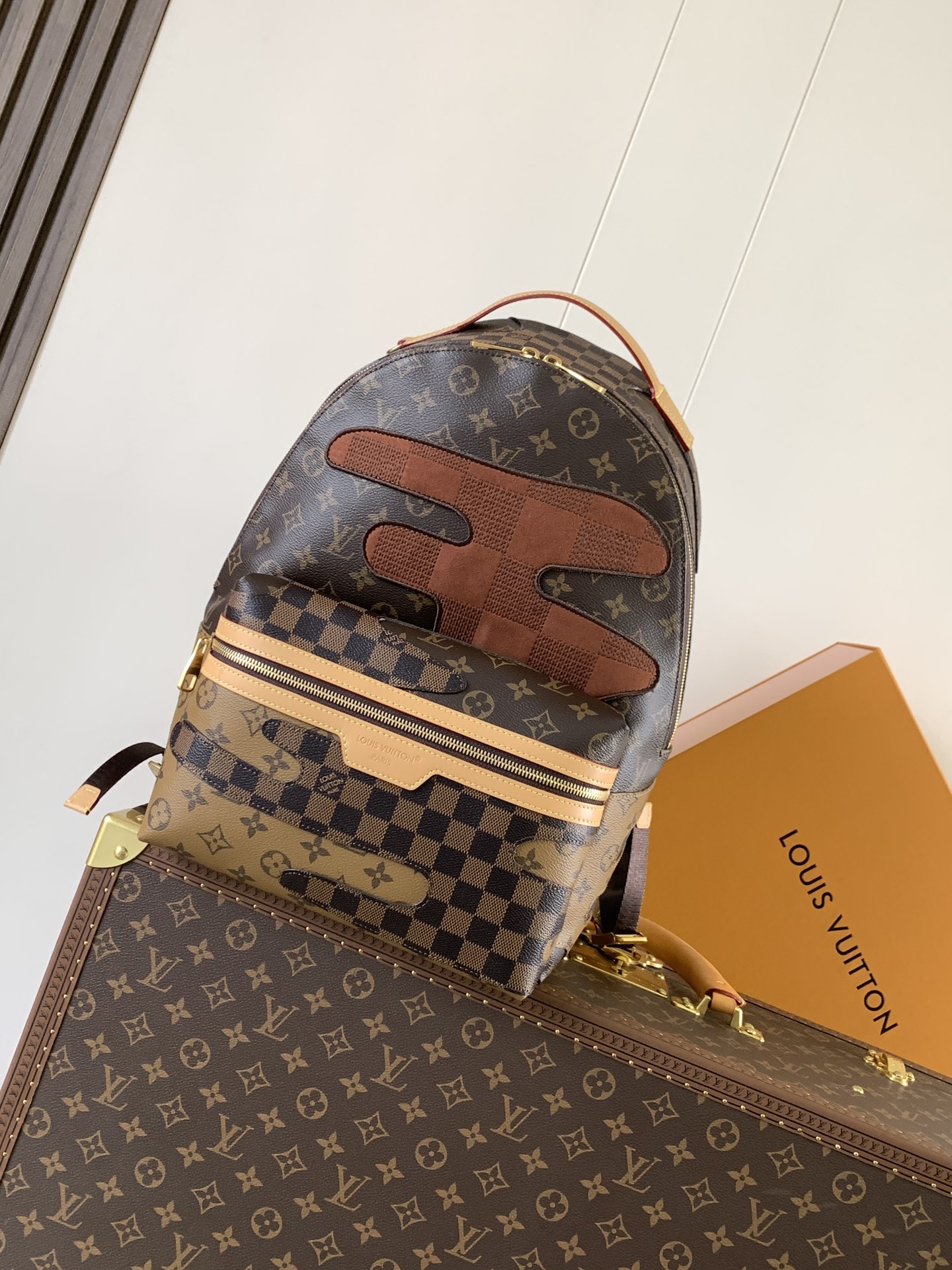 [TOP] Louis Vuitton LV Discovery Backpack Monogram Landscape 38x29x20cm - Brown