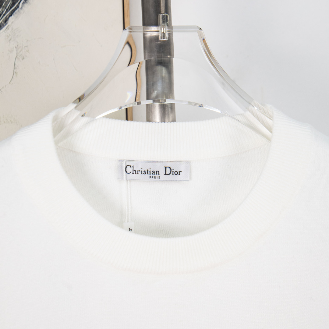 [TOP] Christian Dior Men's Embroidered Crew Neck Sweater - 2 Color