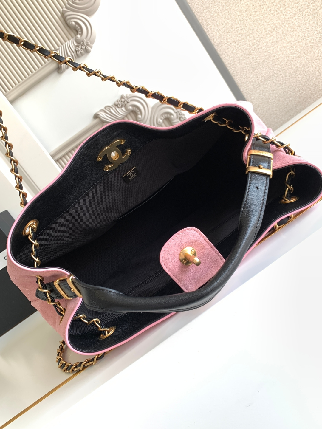 [TOP] CHANEL Hobo Bag 36x24x12cm - Pink