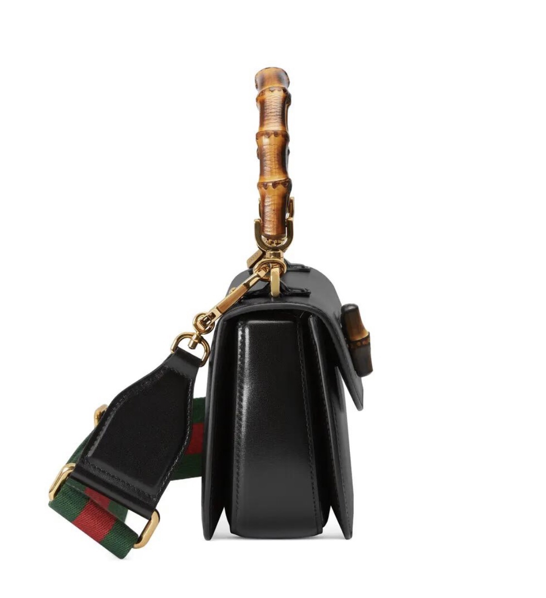 [TOP] GUCCI Bamboo Bag 21X15X7cm - Black