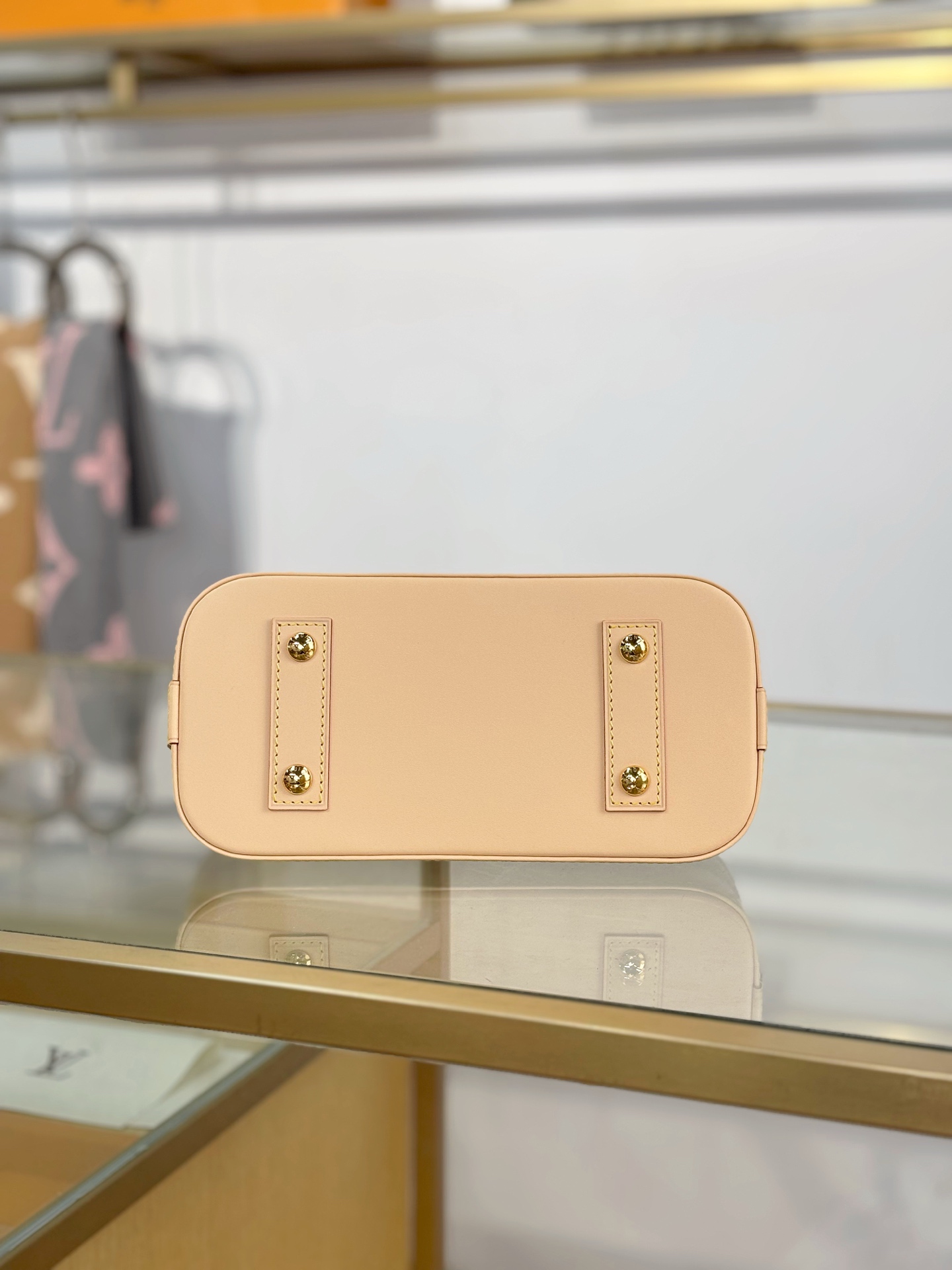 [TOP] Louis Vuitton LV Alma BB Bag Monogram Canvas 23.5X17.5X11.5cm - Apricot