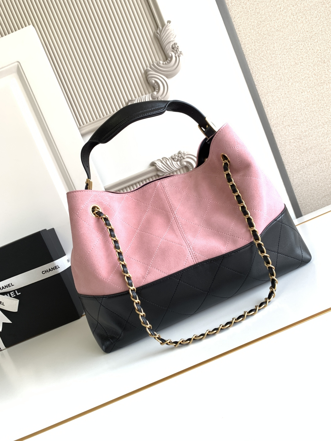 [TOP] CHANEL Hobo Bag 36x24x12cm - Pink