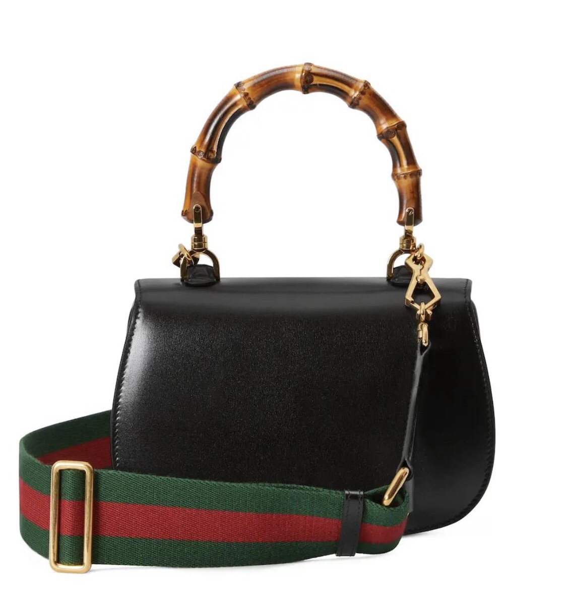[TOP] GUCCI Bamboo Bag 21X15X7cm - Black