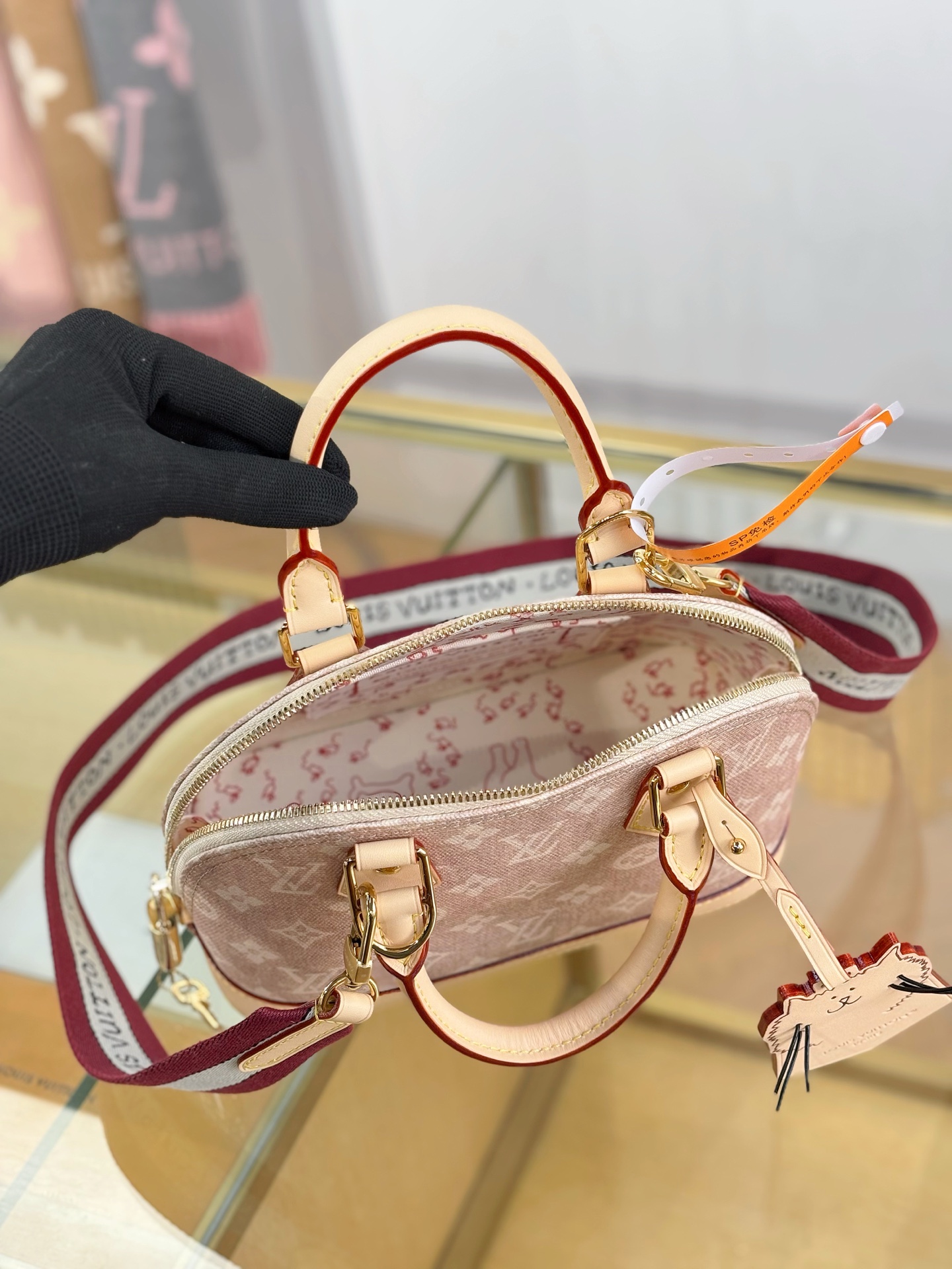 [TOP] Louis Vuitton LV Alma BB Bag Monogram Canvas 23.5X17.5X11.5cm - Apricot