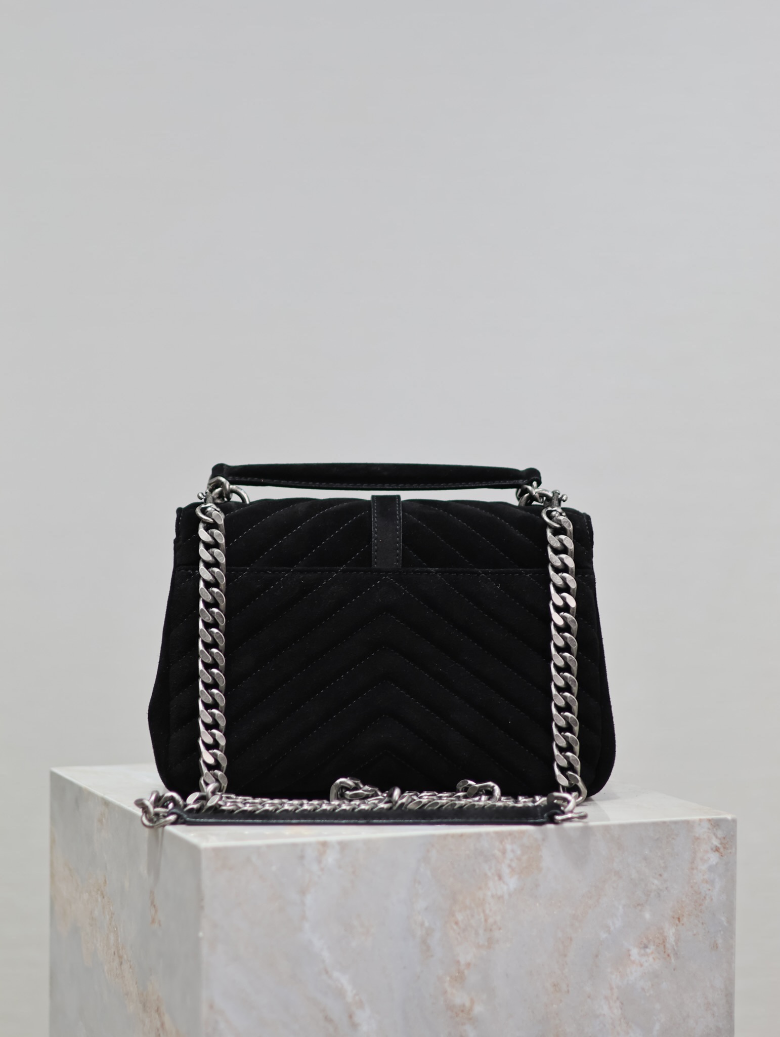 [TOP] Yves Saint Laurent YSL College Bag Fringe Suede Medium 24X17X6.5cm - 3 Color