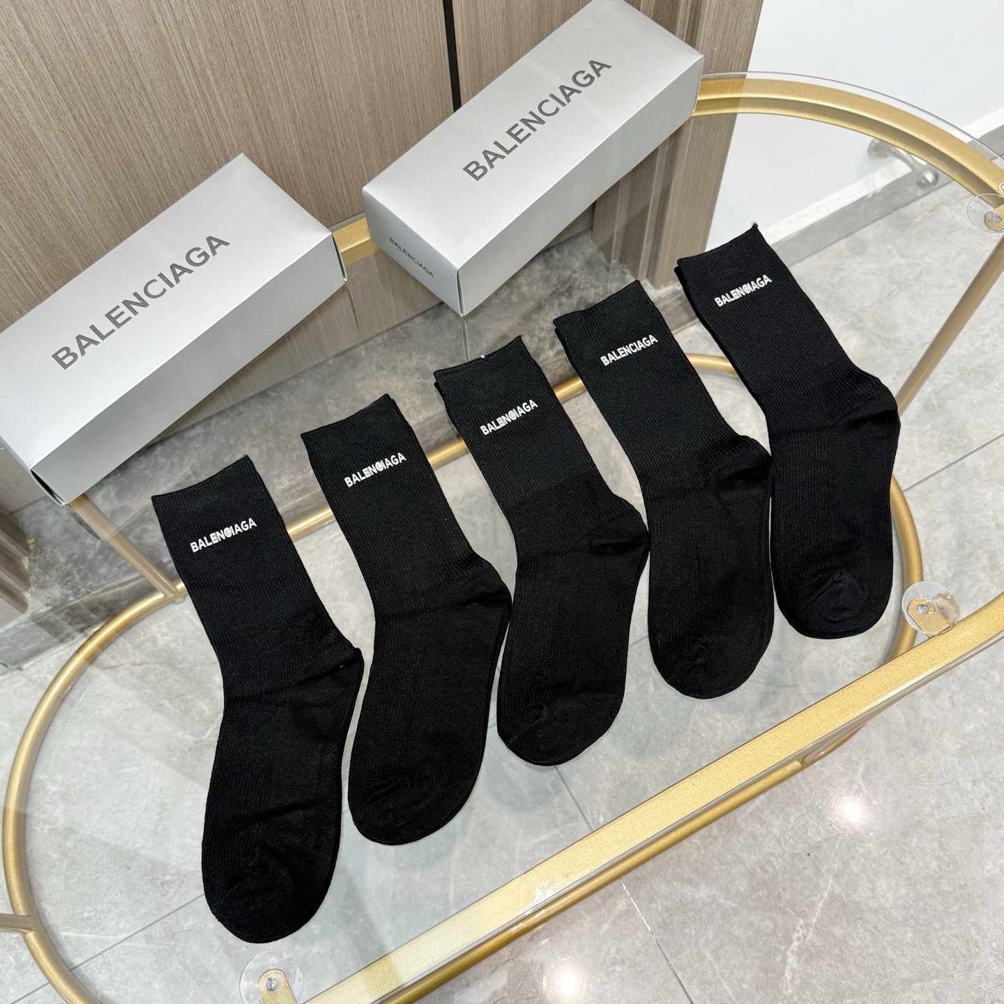 [TOP] BALENCIAGA Socks - 5 Pieces as a Set