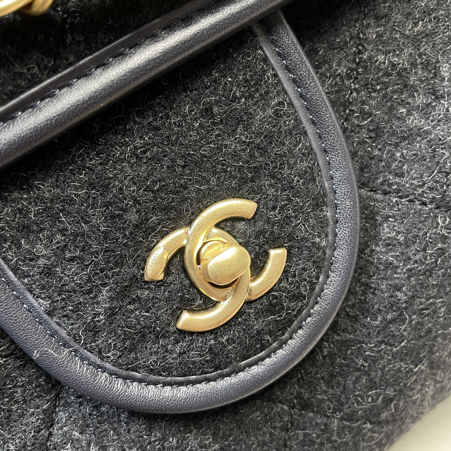 [TOP] CHANEL Cotton Airport Bag 50-28-8cm- Black