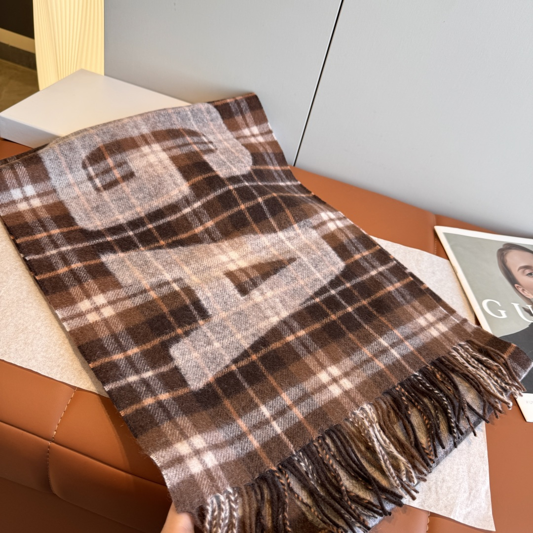 [TOP] BALENCIAGA Cashmere Scarf 30 x 180 cm - 5 Colors