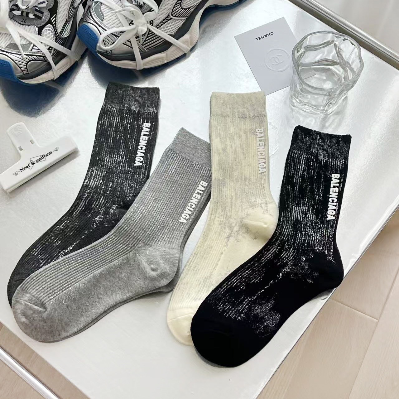 [TOP] BALENCIAGA Socks - 4 Pieces as a Set