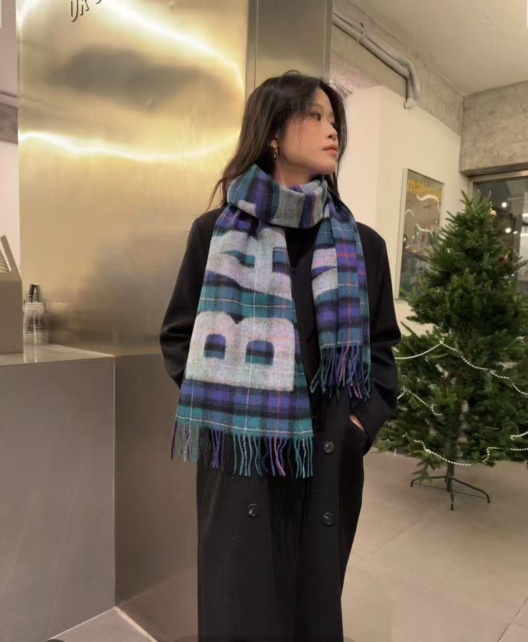 [TOP] BALENCIAGA Cashmere Scarf 30 x 180 cm - 5 Colors