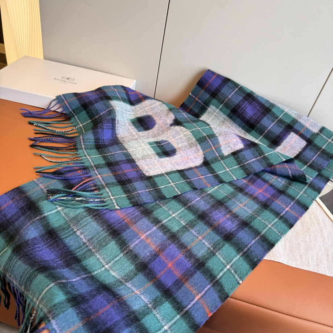 [TOP] BALENCIAGA Cashmere Scarf 30 x 180 cm - 5 Colors