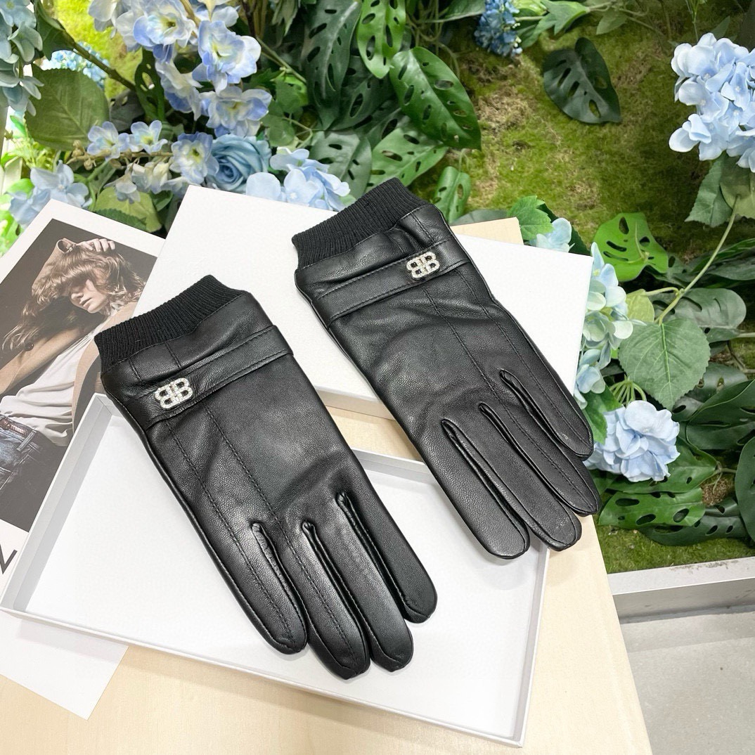 [TOP] BALENCIAGA Gloves - Black