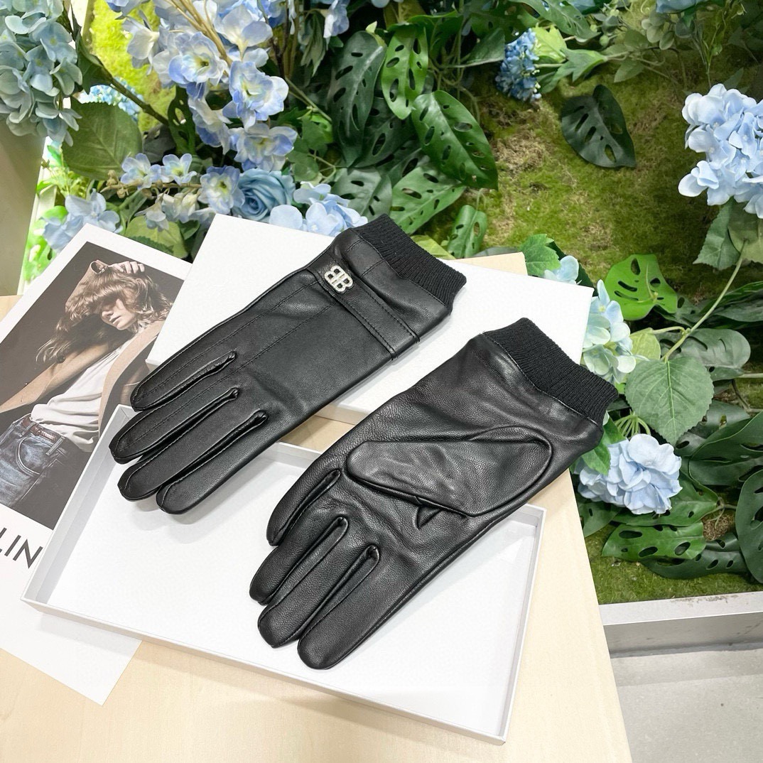 [TOP] BALENCIAGA Gloves - Black