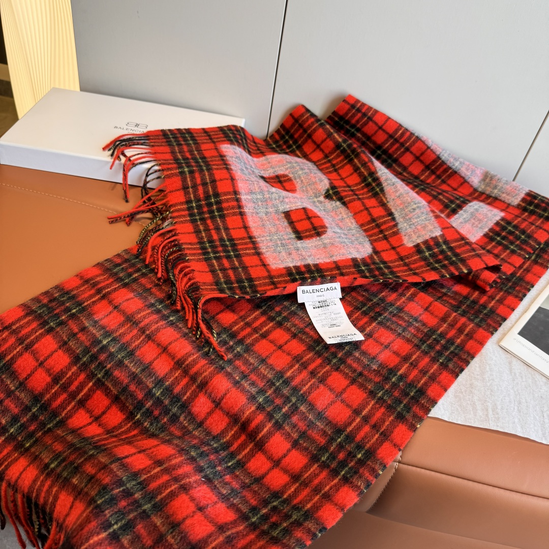 [TOP] BALENCIAGA Cashmere Scarf 30 x 180 cm - 5 Colors