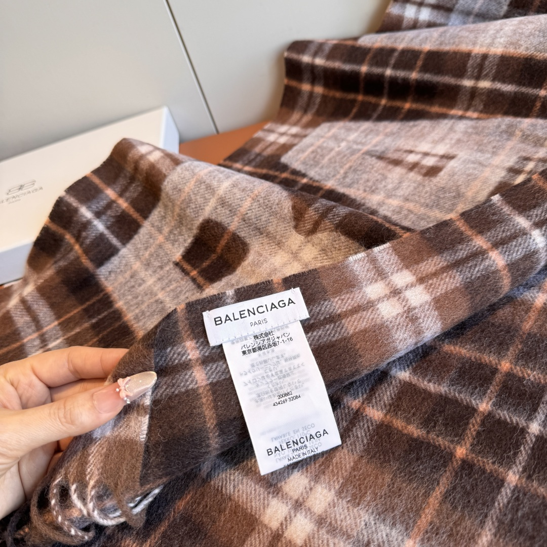[TOP] BALENCIAGA Cashmere Scarf 30 x 180 cm - 5 Colors