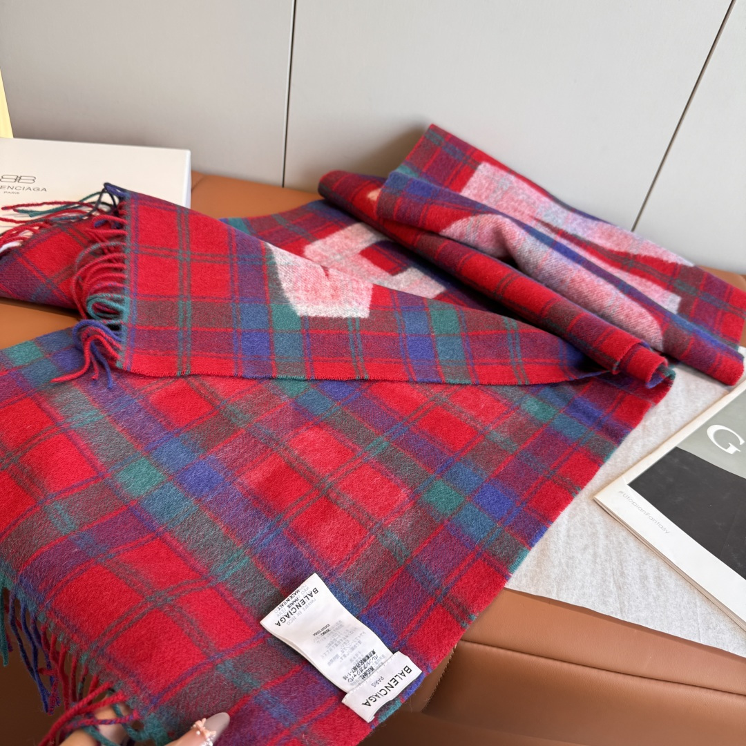 [TOP] BALENCIAGA Cashmere Scarf 30 x 180 cm - 5 Colors