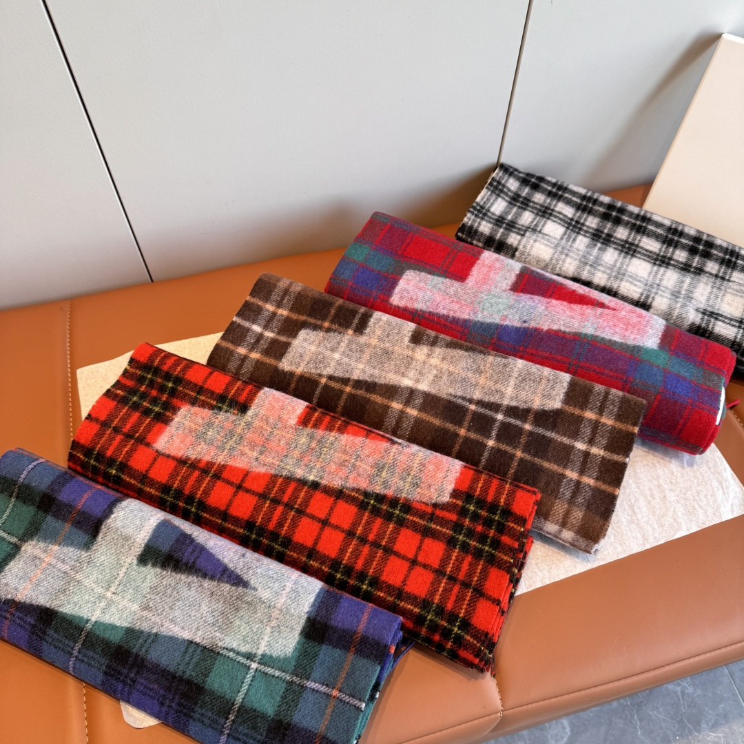 [TOP] BALENCIAGA Cashmere Scarf 30 x 180 cm - 5 Colors