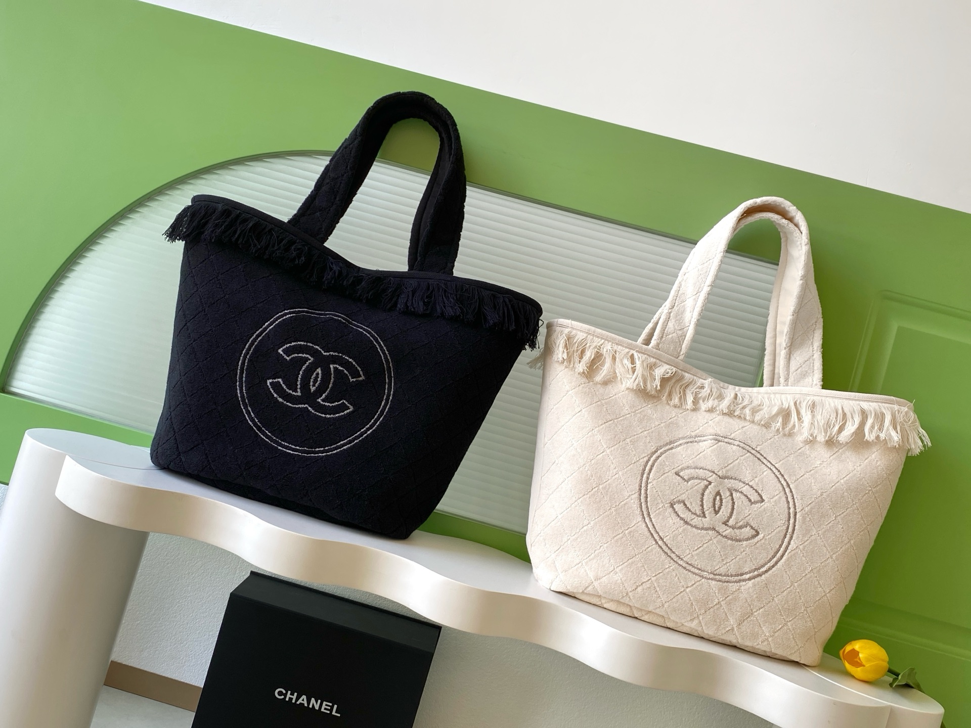 [TOP] CHANEL Coco Beach Bag 38-58-20 cm - 2 Colors