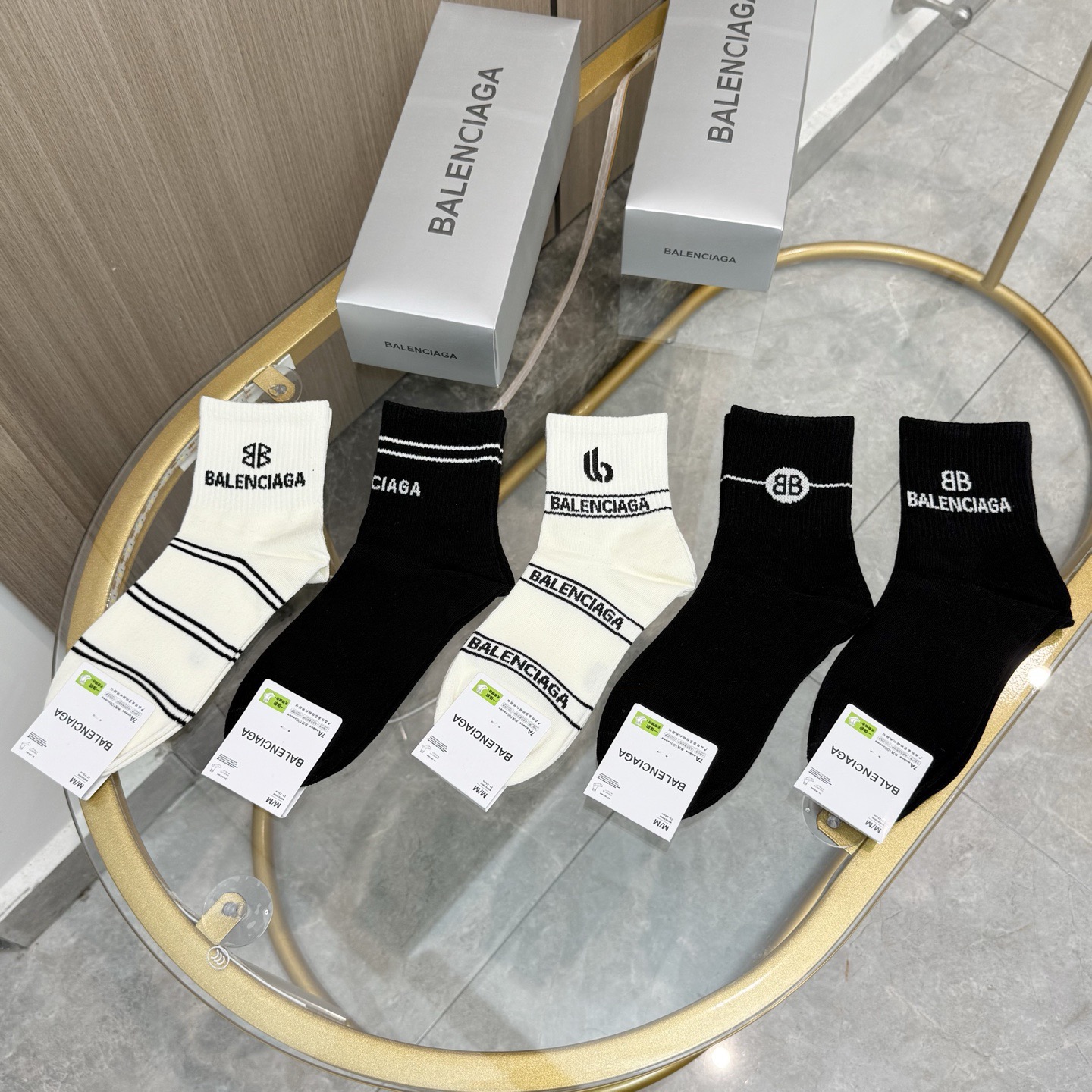 [TOP] BALENCIAGA Socks - 5 Pieces as a Set
