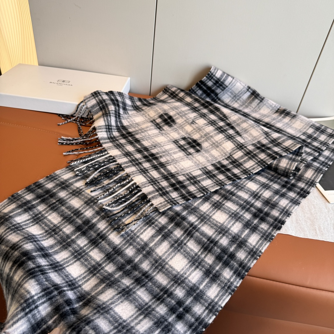 [TOP] BALENCIAGA Cashmere Scarf 30 x 180 cm - 5 Colors