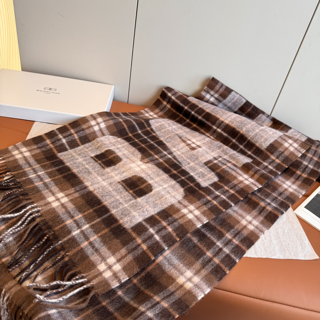 [TOP] BALENCIAGA Cashmere Scarf 30 x 180 cm - 5 Colors