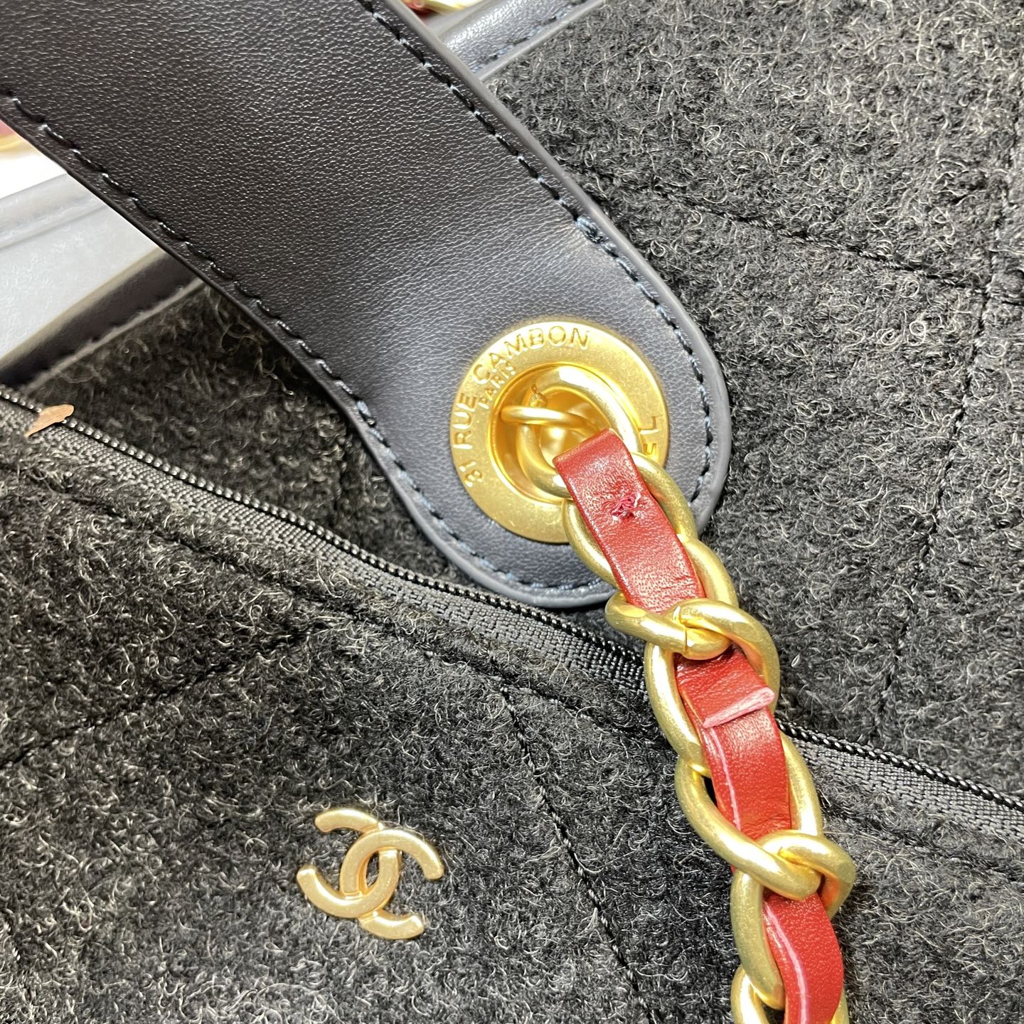 [TOP] CHANEL Cotton Beach Shopping Bag 60*33*12 cm - Black