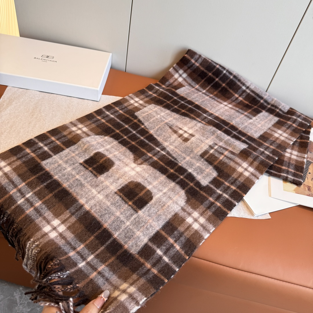 [TOP] BALENCIAGA Cashmere Scarf 30 x 180 cm - 5 Colors