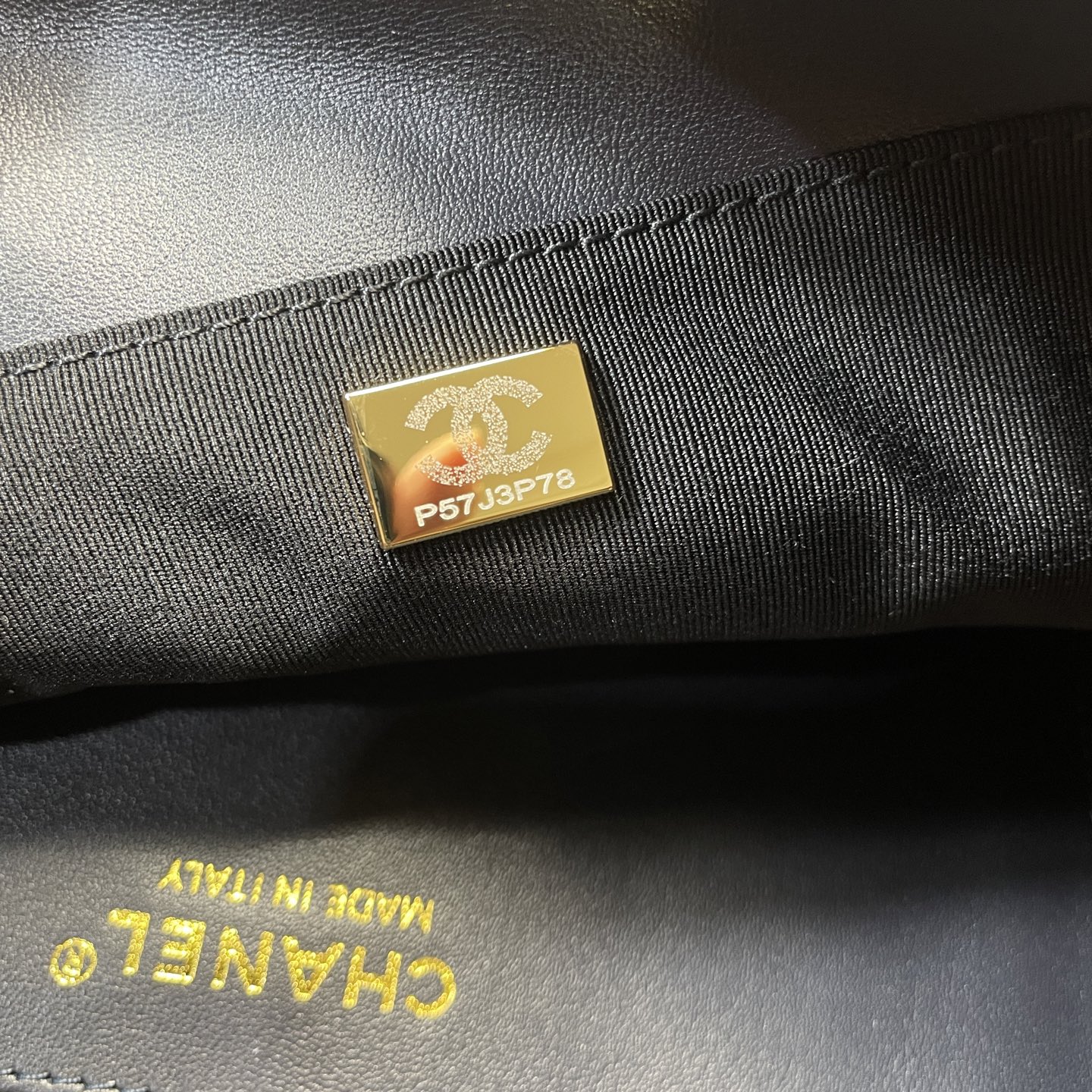 [TOP] CHANEL Cotton Airport Bag 50-28-8cm- Black