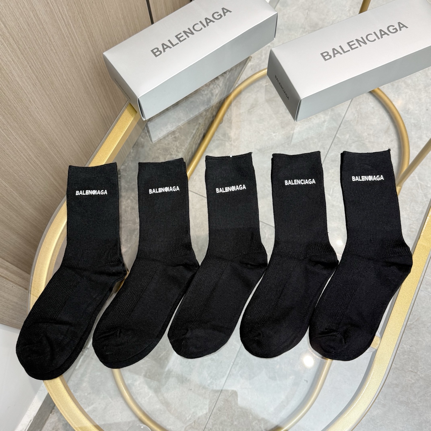 [TOP] BALENCIAGA Socks - 5 Pieces as a Set