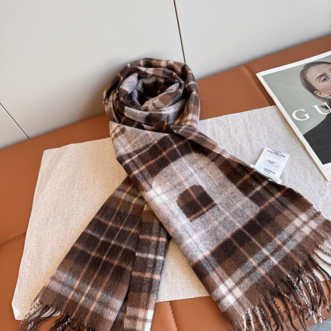 [TOP] BALENCIAGA Cashmere Scarf 30 x 180 cm - 5 Colors