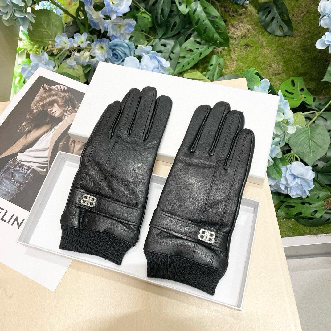 [TOP] BALENCIAGA Gloves - Black