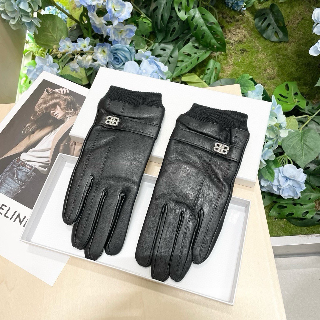 [TOP] BALENCIAGA Gloves - Black