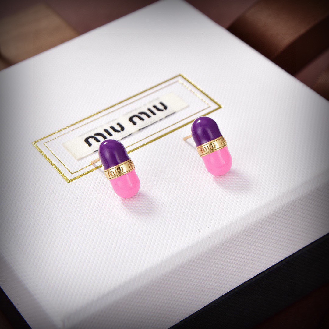[TOP] Miu Miu Pill Earrings - 2 Colors