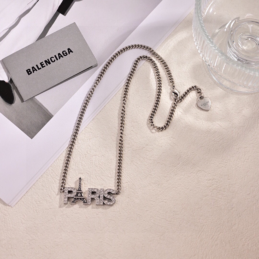 [TOP] BALENCIAGA  Necklace- Sliver