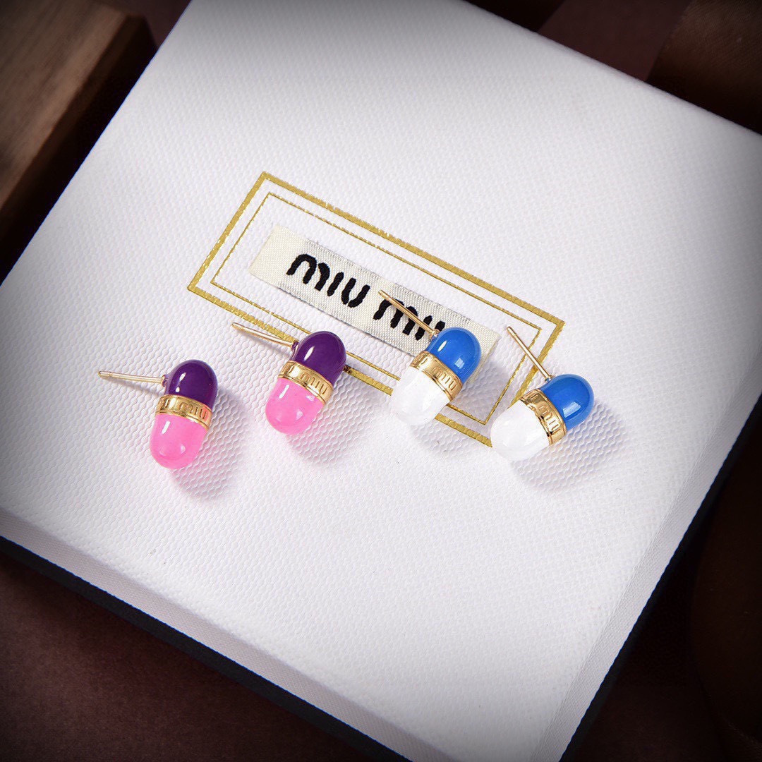 [TOP] Miu Miu Pill Earrings - 2 Colors