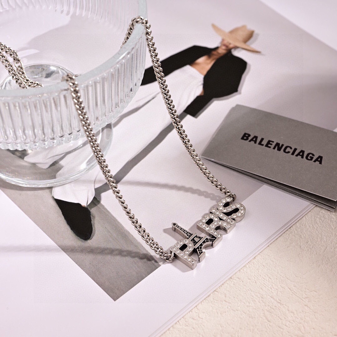 [TOP] BALENCIAGA  Necklace- Sliver