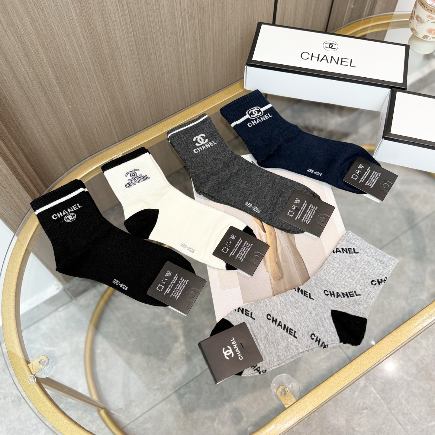 [TOP] CHANEL Socks - 5 Pieces as a Set