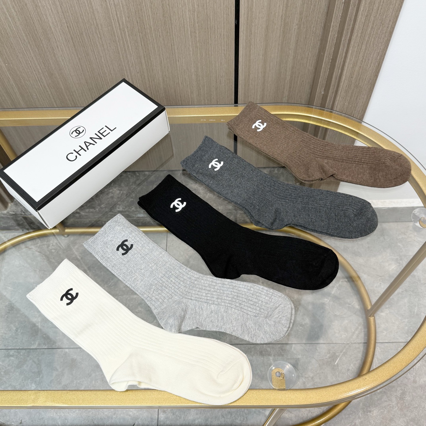 [TOP] CHANEL Socks - 5 Pieces as a Set