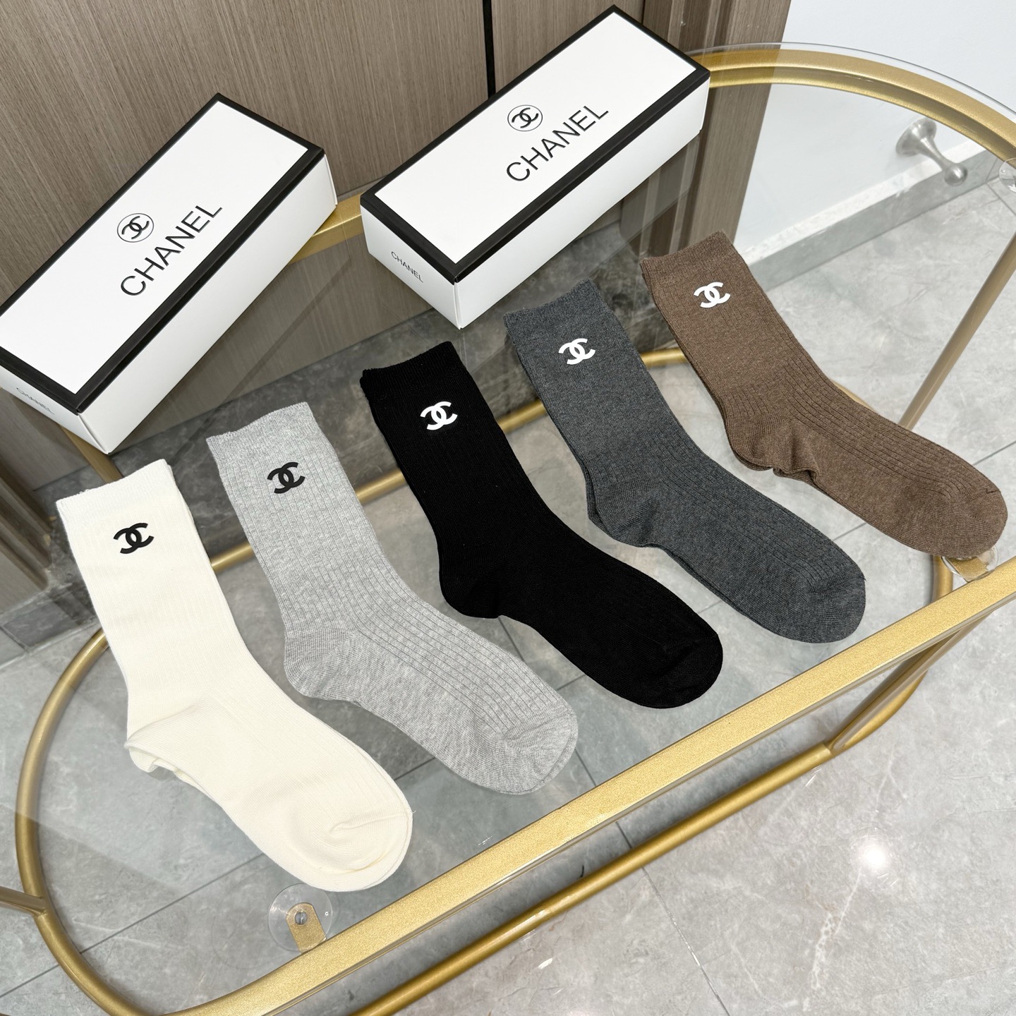 [TOP] CHANEL Socks - 5 Pieces as a Set