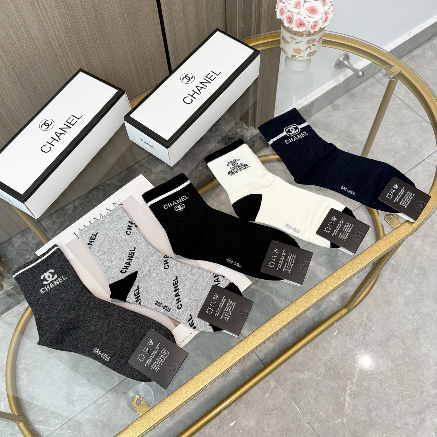 [TOP] CHANEL Socks - 5 Pieces as a Set