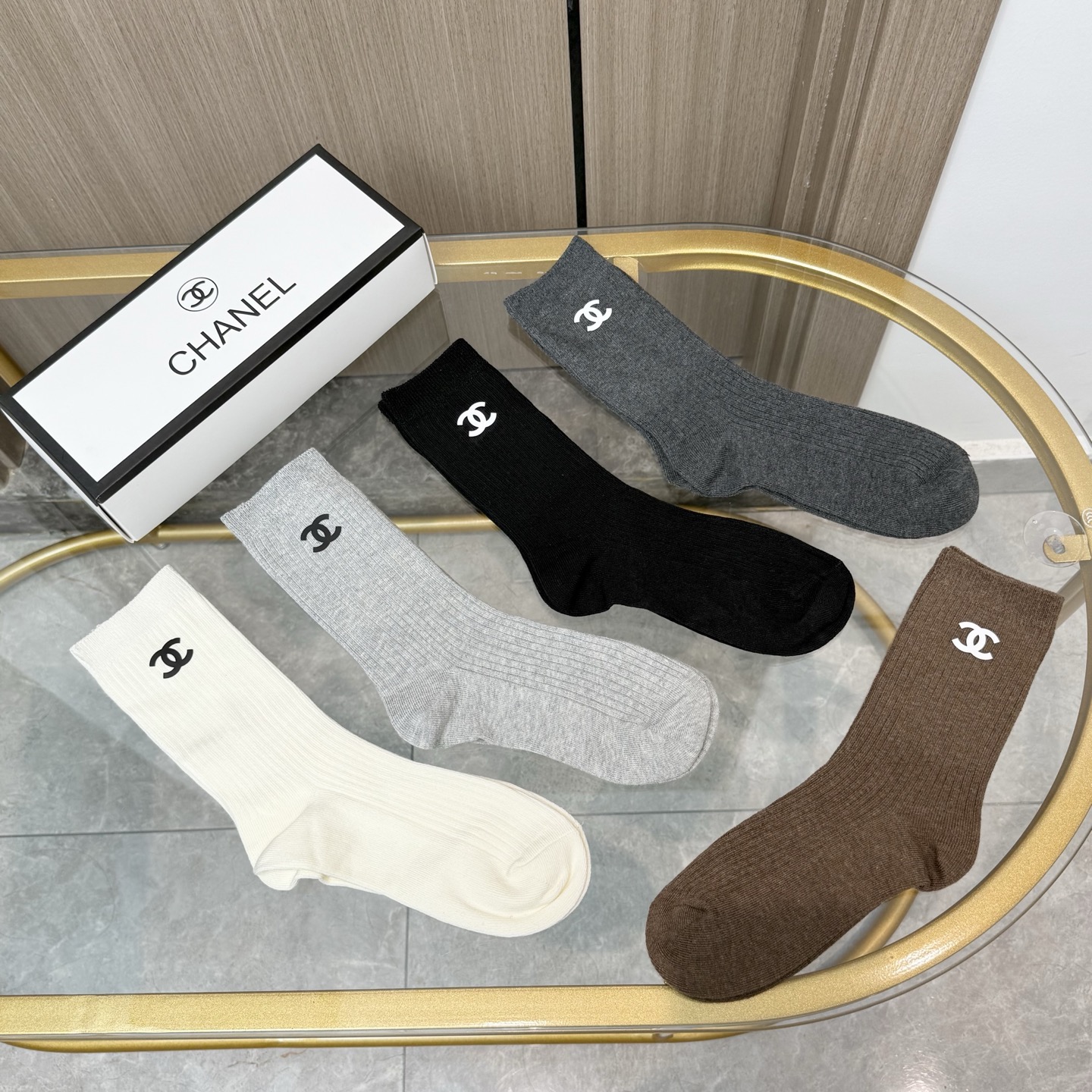 [TOP] CHANEL Socks - 5 Pieces as a Set