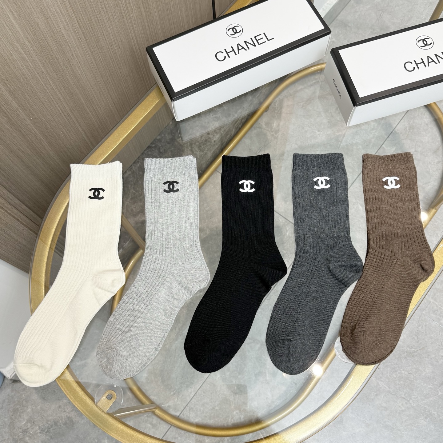 [TOP] CHANEL Socks - 5 Pieces as a Set