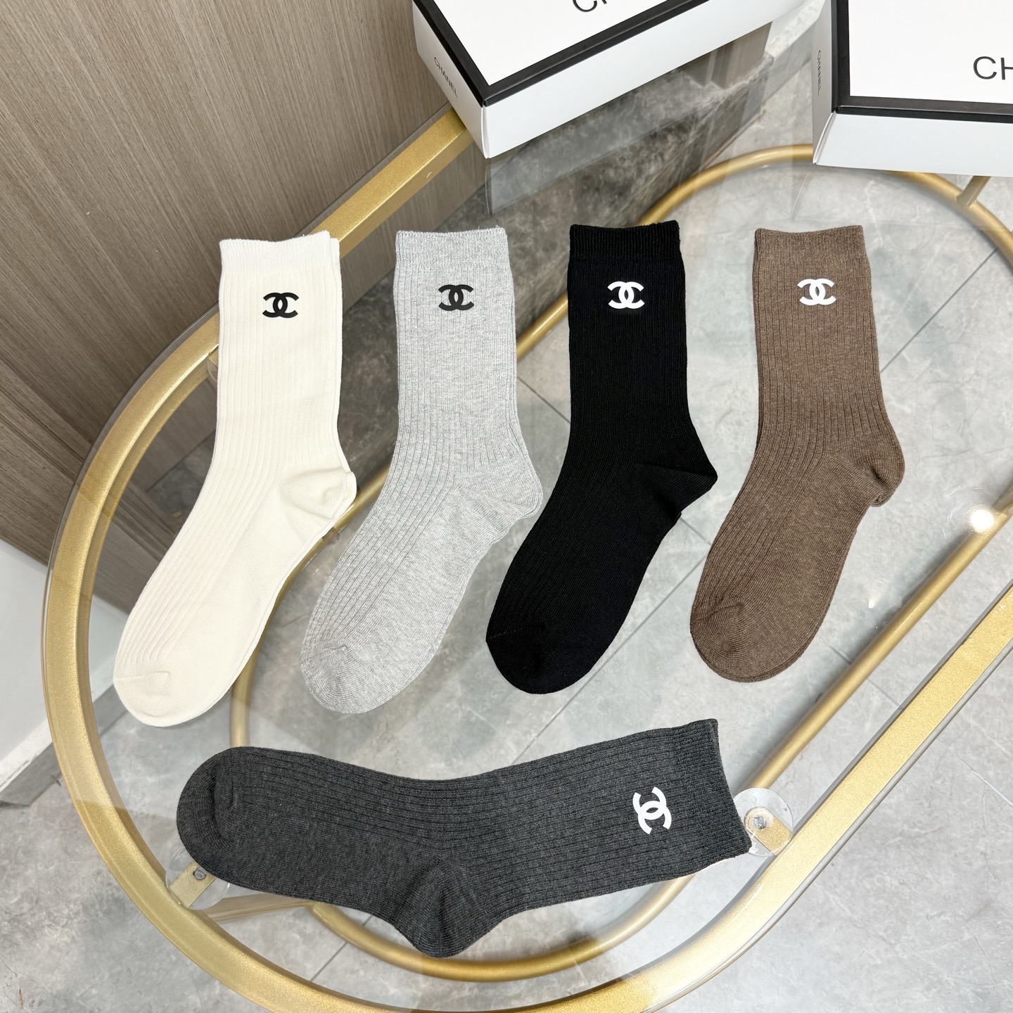 [TOP] CHANEL Socks - 5 Pieces as a Set