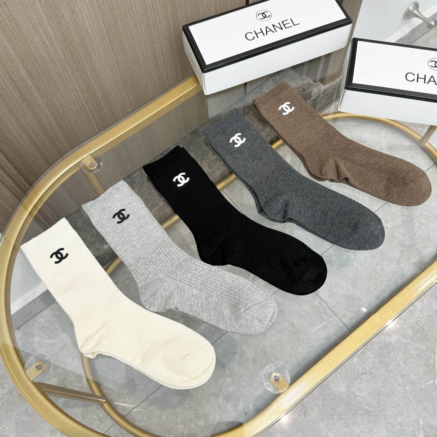 [TOP] CHANEL Socks - 5 Pieces as a Set
